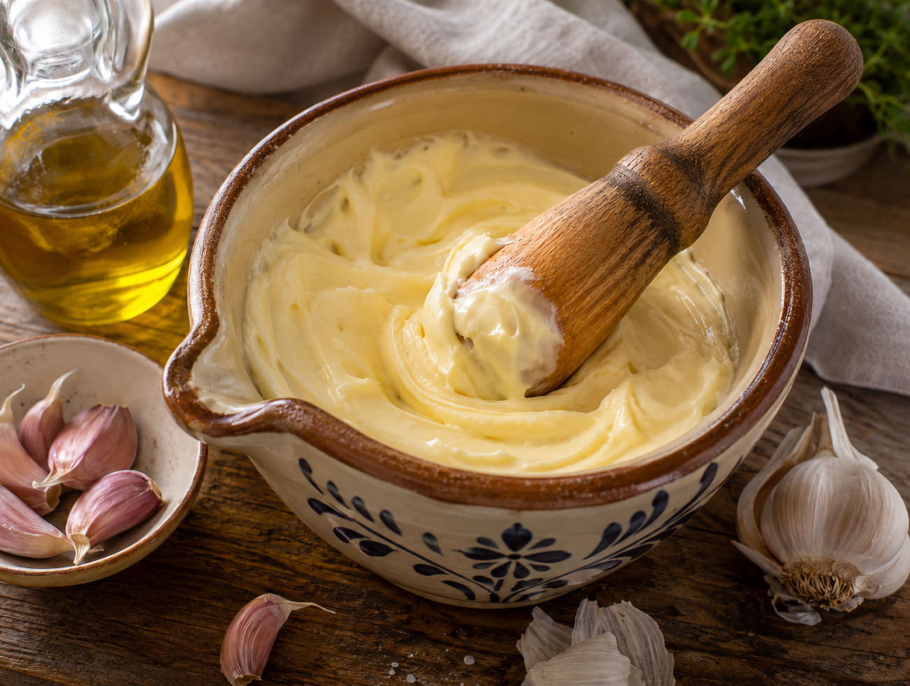Traditional Spanish Garlic Aioli (Alioli)