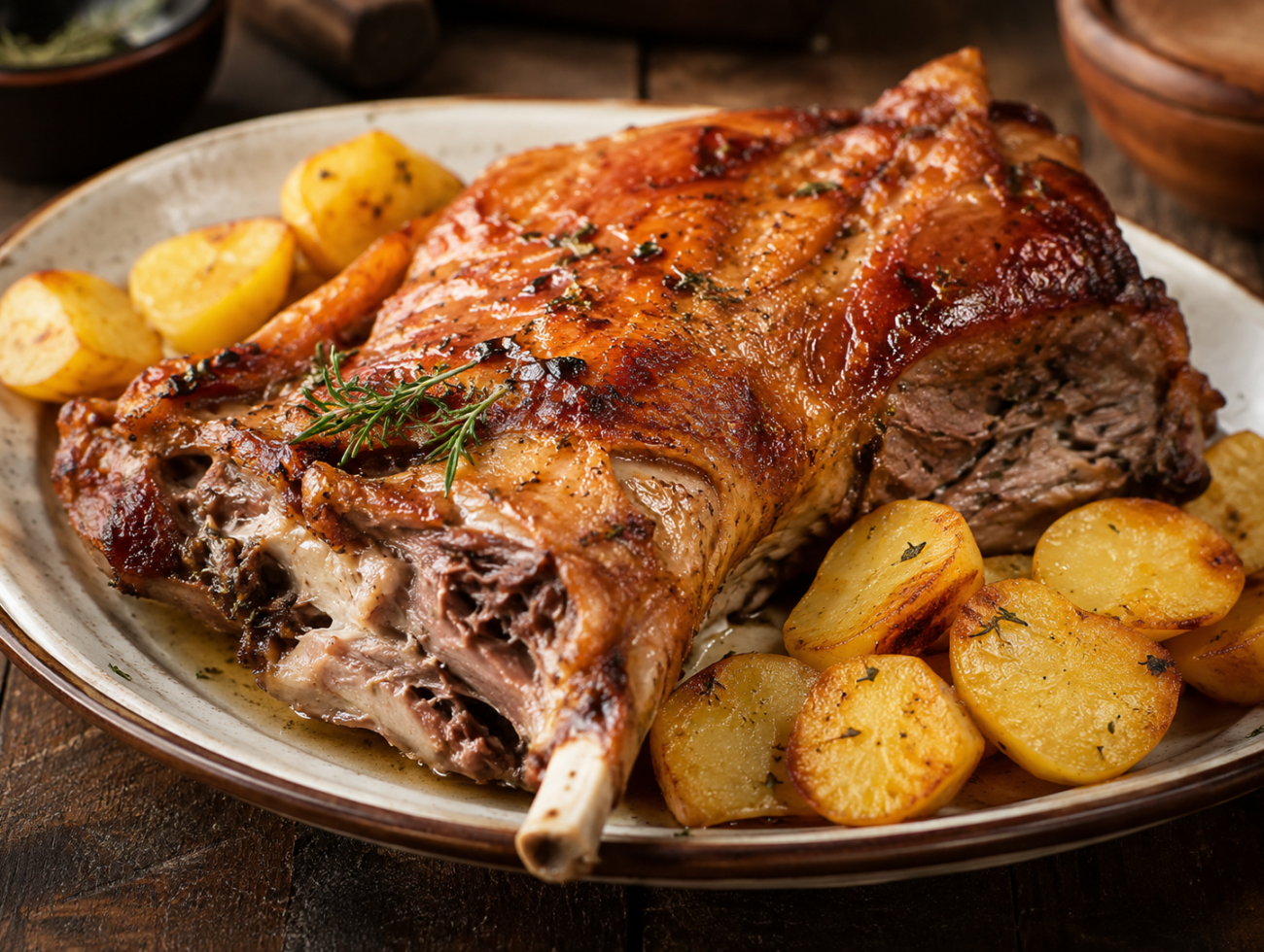 Spanish Roast Suckling Lamb Shoulder