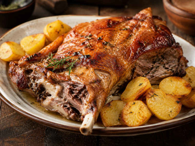 Spanish Roast Suckling Lamb Shoulder