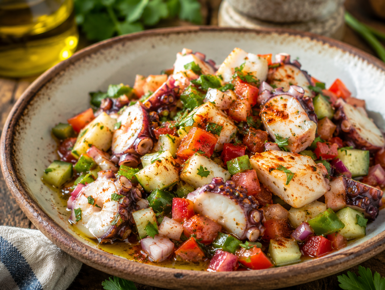 Spanish Octopus Pipirrana Salad