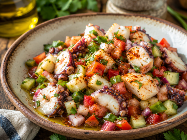 Spanish Octopus Pipirrana Salad