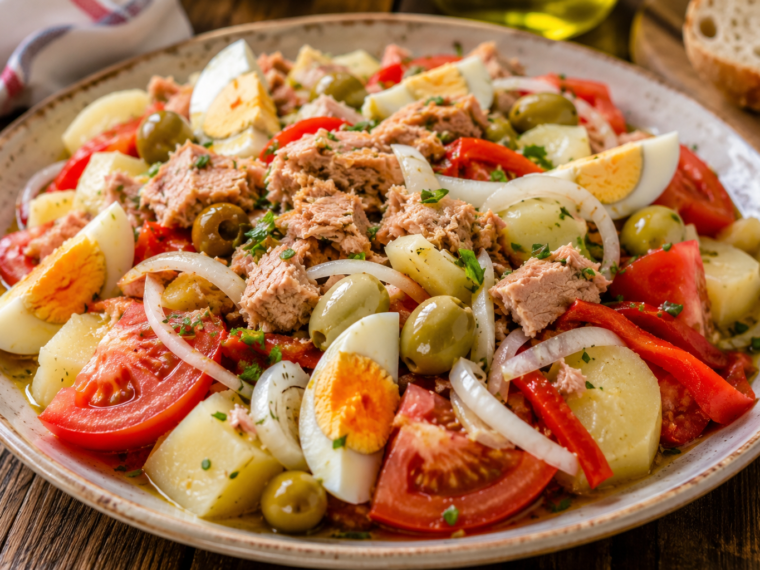 Cantabrian Potato, Tuna, and Egg Salad (Piriñaca)