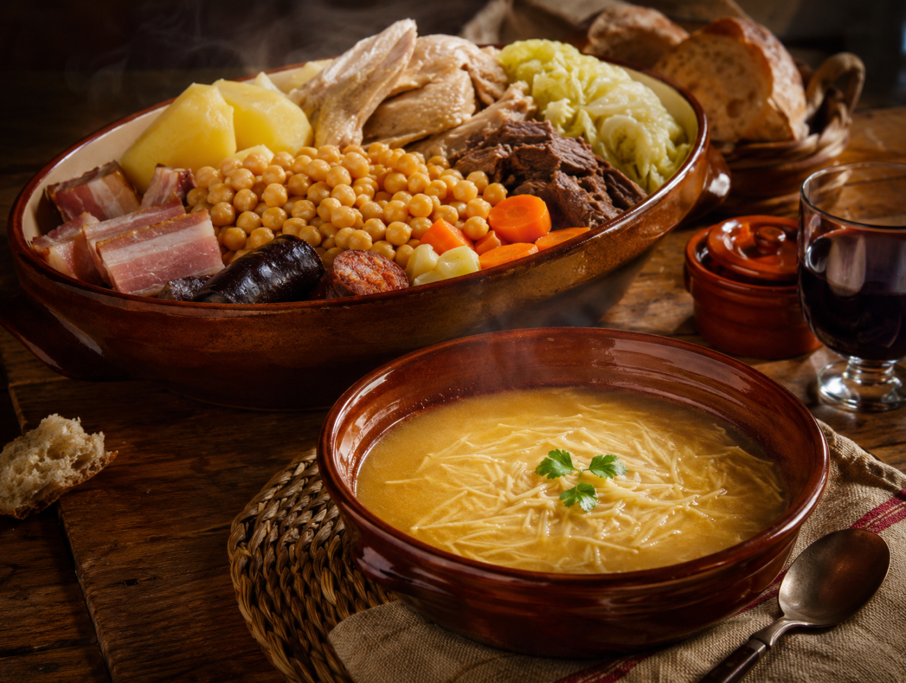 Traditional Madrid chickpea stew