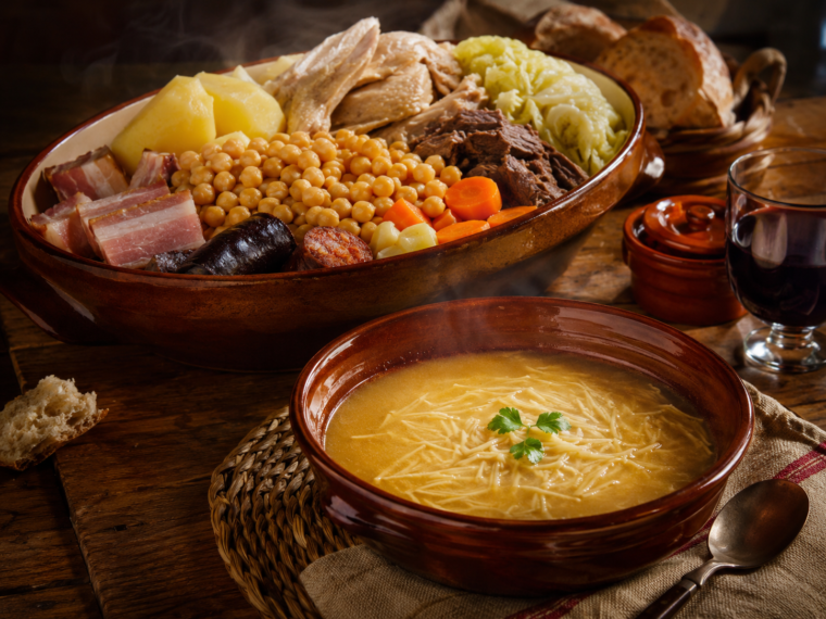 Traditional Madrid chickpea stew